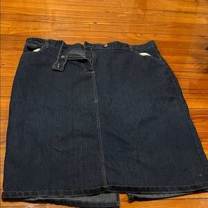 Classic Denim Midi Skirt